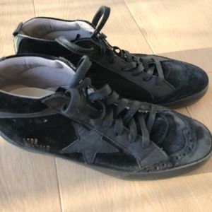 golden goose original black suede sneakers